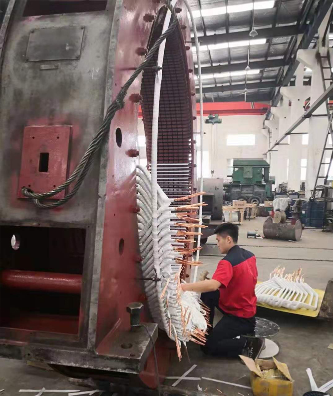 6300KW同步機(jī)更換線圈